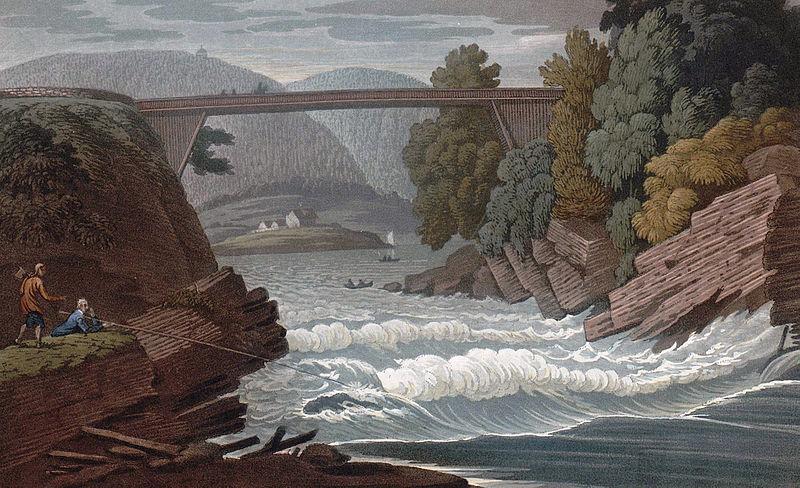John William Edy Romantic Bridge, near Skeen oil painting image